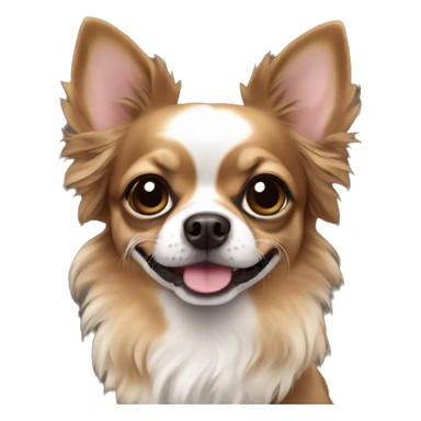 Brindle fluffy chihuahua  sticker