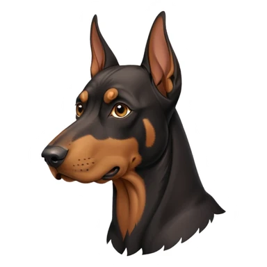 Dobermann hängeohren sticker