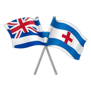 flag of israel and flag of England, waving together sticker