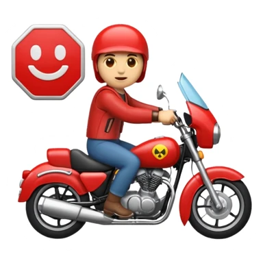 Vreau un emoji cu stop și sa fie împotriva motocicletelor sa fie interzise și cluburile de mc adică motociclete sticker