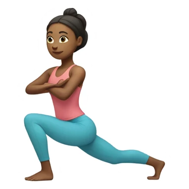 Yoga emoji in lunge sticker