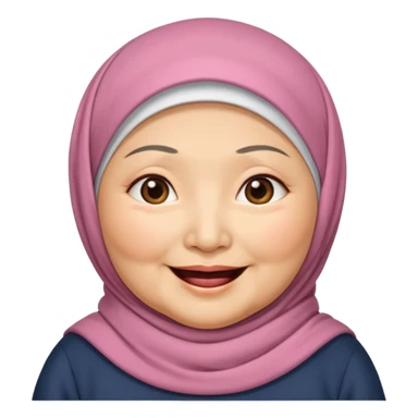 OLD ASIAN WOMAN WITH HIJAB, CHUBBY sticker