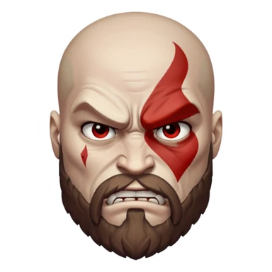 Visage de Kratos du jeu PlayStation sticker