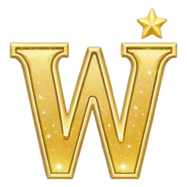 The word wonderful with glitter sticker