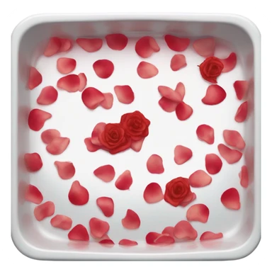 tub with rose petals and red water  sticker