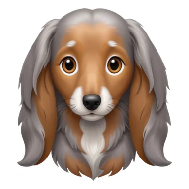 Long haired silver dapple dachshund  sticker