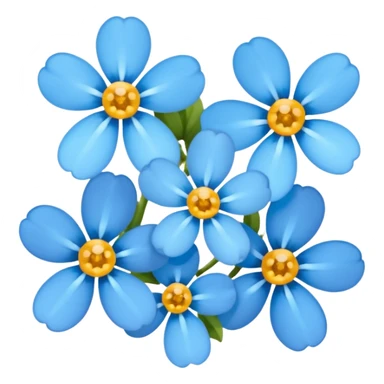 light blue Forget-me-nots sticker