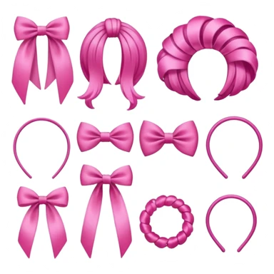 Pink Hair accessories sticker