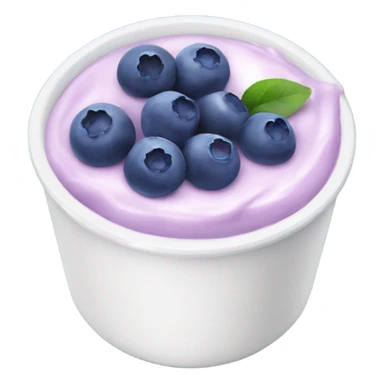 Yogurt with blueberries  sticker