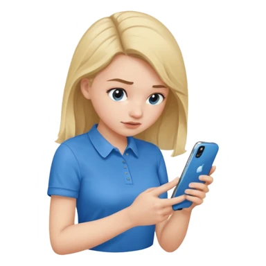 girl holding a phone posing bent over  sticker