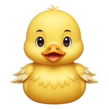 Cinematic Cute Yawning Yellow Baby Duck Portrait Emoji, Head tilted slightly with a dramatic, wide-open yawn, showcasing a soft, downy yellow coat with little drooping wings, round eyes barely open in drowsy contentment, Simplified yet irresistibly adorable features, highly detailed, glowing with a soft, cozy glow, high shine, relaxed yet expressive, stylized with a touch of whimsical charm, bright and endearing, soft glowing outline, capturing the essence of a sleepy yet affectionate duckling, so drowsy it feels like it could stretch out of the screen and curl up for a nap! sticker