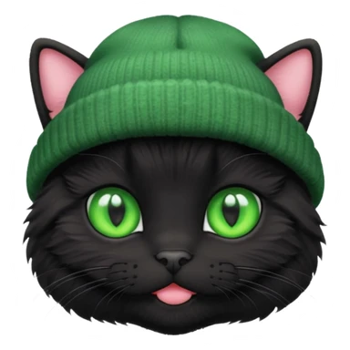 a black cat in a beanie sticker