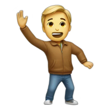 un homme qui fait un dab sticker