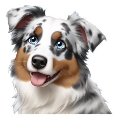 Blue eyed blue Merle Australian shepherd  sticker