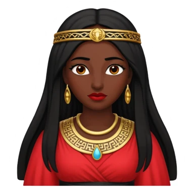 Isis, Mother of Gods from Gods and Goddesses with long black hair, red outfit sticker