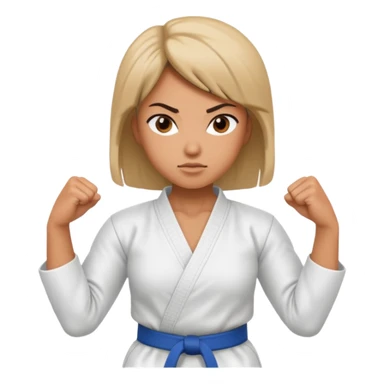 karate lady sticker