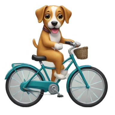 Dog on a bike  sticker