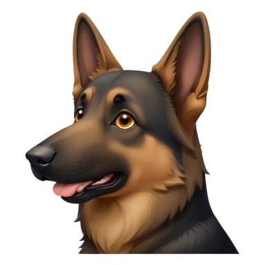 Cinematic Cute Yawning Tan/Black German Shepherd Portrait Emoji, Head tilted slightly with a dramatic, wide-open yawn, featuring a dense tan coat with a prominent black saddle, floppy ears slightly drooping, round brown eyes barely open in drowsy contentment, Simplified yet irresistibly adorable features, highly detailed, glowing with a soft, cozy glow, high shine, relaxed yet expressive, stylized with a touch of whimsy, bright and endearing, soft glowing outline, capturing the essence of a sleepy yet affectionate guardian, so drowsy it feels like it could stretch right out of the screen and curl up for a nap! sticker