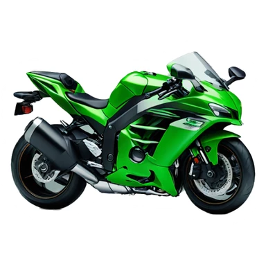 green kawasaki ninja H2 sticker