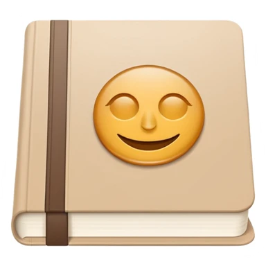 minimal flat emoji of a German language textbook titled “Grammar A1–B1”, clean modern cover, simple beige and white tones, crisp vector lines, elegant academic look, transparent background sticker