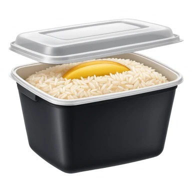 White rice Takeout container  sticker