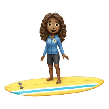Teresa on a surfboard  sticker