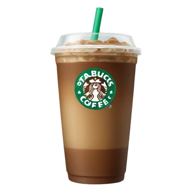 brown starbucks iced coffee cup sticker
