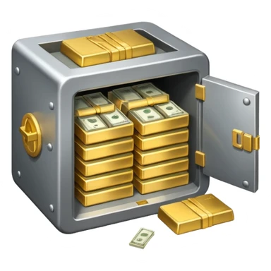 open filed money vault sticker