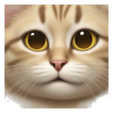 Cat kissing face sticker