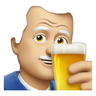 Geert wilders drinking a beer sticker