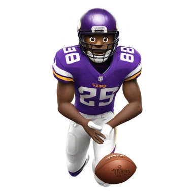 Minnesota Vikings player grabs ball  sticker