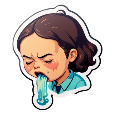 Vomiting  sticker