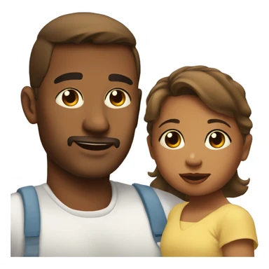 Mommy and baby girl and daddy  sticker