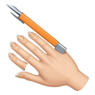 Razor blade lodged under a fingernail. sticker