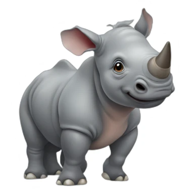cute rhino sticker