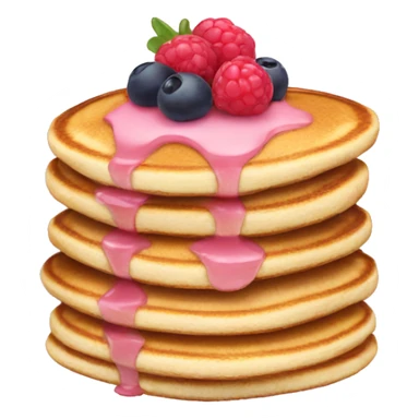 pancakes light pink berry sticker