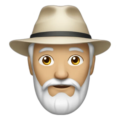 old jew with Central Asian cap sticker