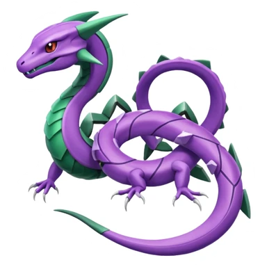 Pokemon legendary purple and cian crystal rayquaza sticker