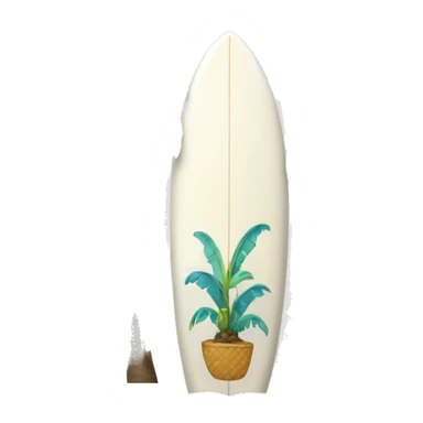 Surfboard with palms sticker