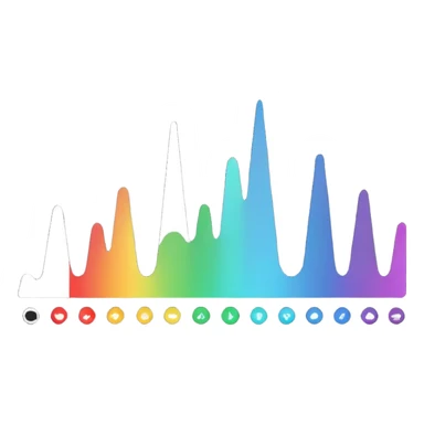 full black audio spectrum, the spectrum is white sticker