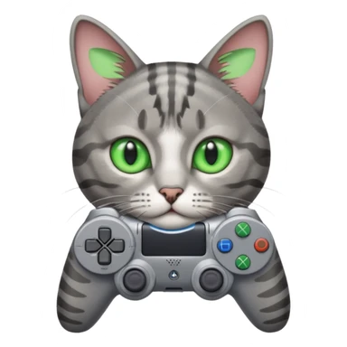 cat homme-avec-manette-ps4 sticker
