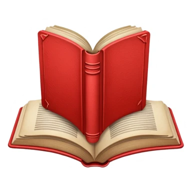 open book with completely red pages sticker