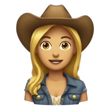 mujer con sombrero vaquero sticker