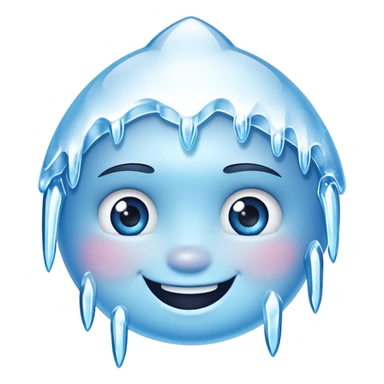 Frozen smile with icicles, Samsung style sticker