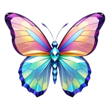 butterfly shaped 56-carat iridescent diamond sticker