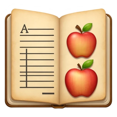 apple style emoji representing accounting or bookkeeping, such as a ledger, calculator, or financial document sticker