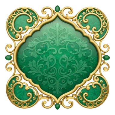 Jade and gold filigree sticker