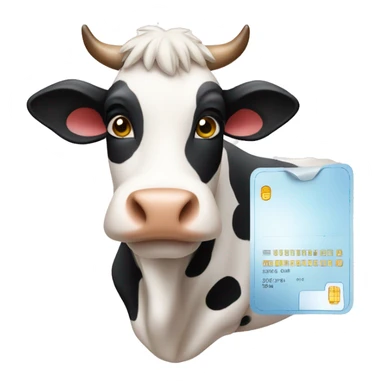Vache avec carte géographique  sticker