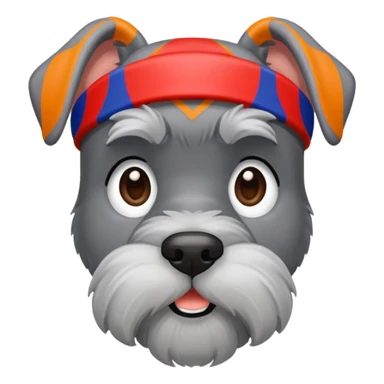 Grey schnauzer dorky sticker