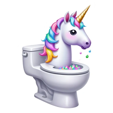 Unicorn poop on the toilet sticker